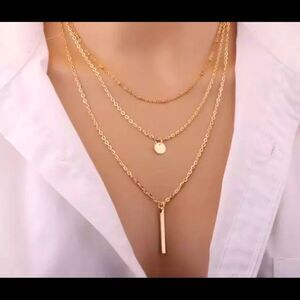 NEW … Gold “Multi Strand” Necklace